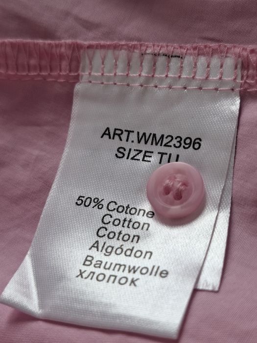 Włoska koszula róż barbie wiya koraliki oversize