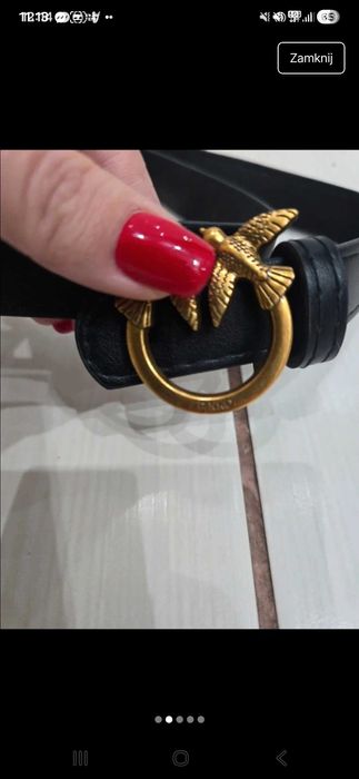 Pinko pasek czarny nowy