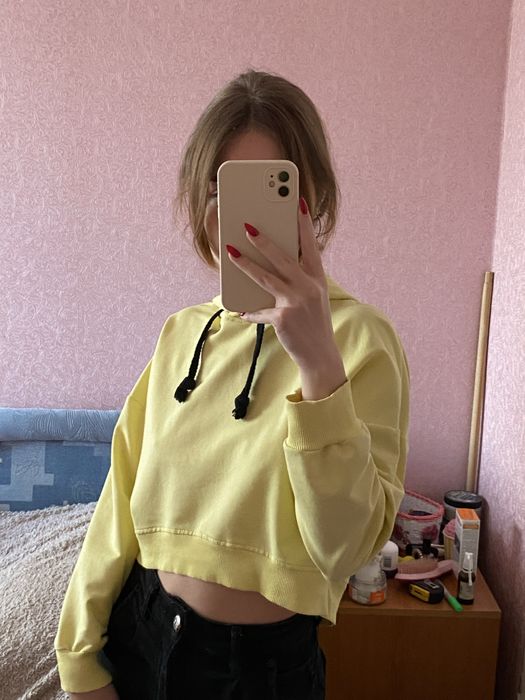 Худі оверсайз вкорочений