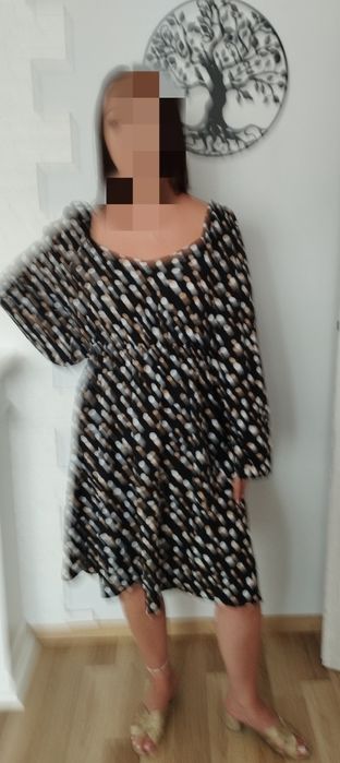 Sukienka midi casual czarna 46