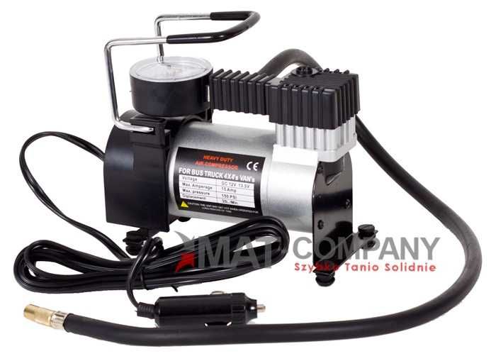 Solidny Metalowy kompresor samochodowy 12V