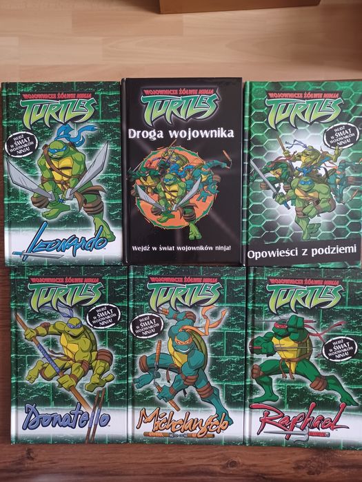 Wojownicze Żółwie Ninja Turtles zestaw 6 książek.