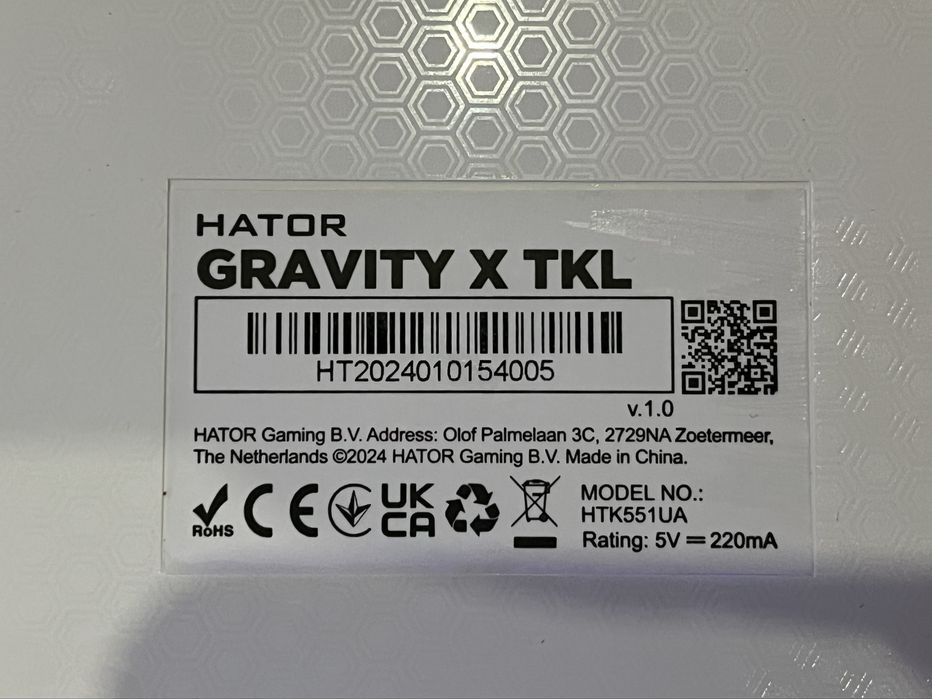 Клавіатура Hator Gravity X TKL Механіка