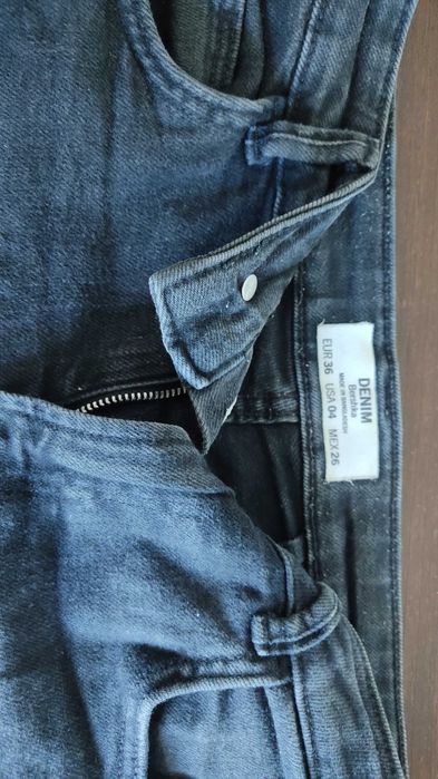 Calções ganga pretos tamanho 36