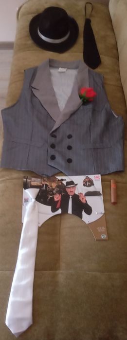 Kostium gangstera szary XL