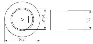 Светильник типа downlight MAYOR DLP-226-W накладной