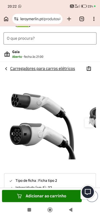 Cabo de carregamento exterior