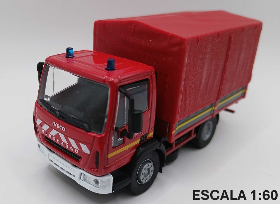 Miniatura de carro de bombeiros escala 1:60