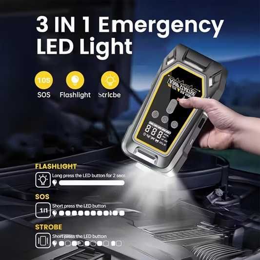 Пуско-зарядний  авто бустер BAOLEXIN N7 22000mAh, 3200A,с компрессором