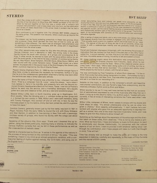 Płyta winylowa elvin Jones autografy