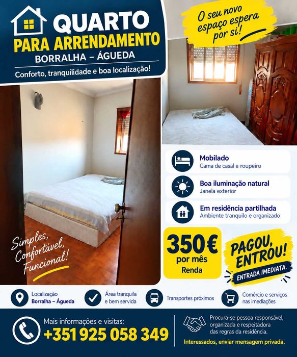 quarto para arrendar