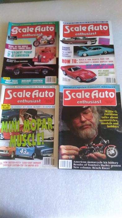 Antigas Revistas de carros miniaturas -scale auto enthusiast - Anos 90