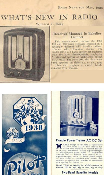 Radio Pilot modelo 203 de 1936