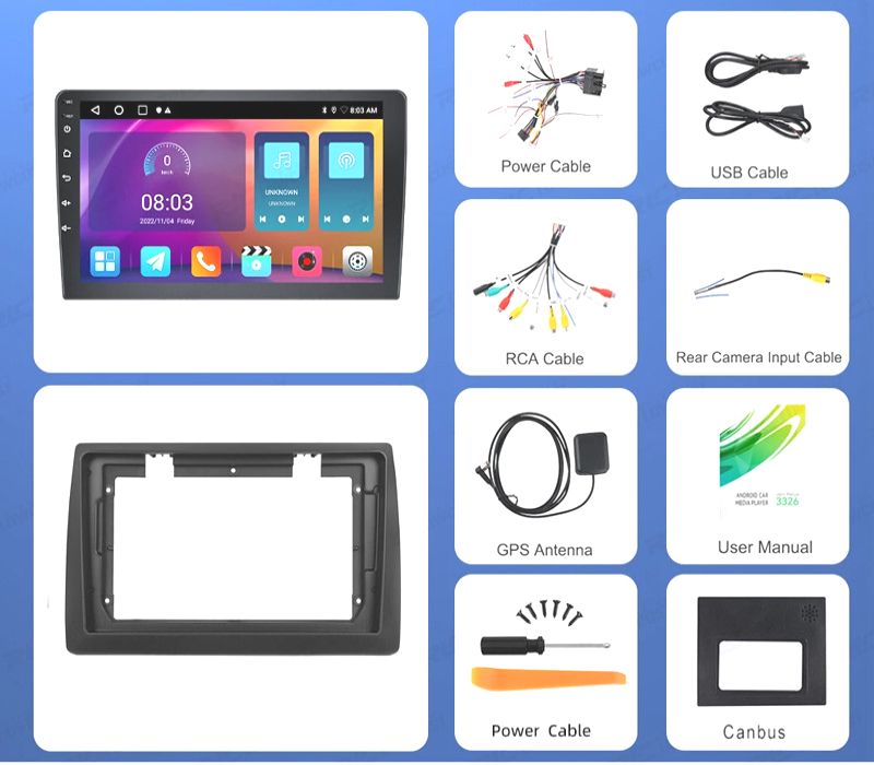 RÁDIO GPS ANDROID 13 FIAT STILO 01-08