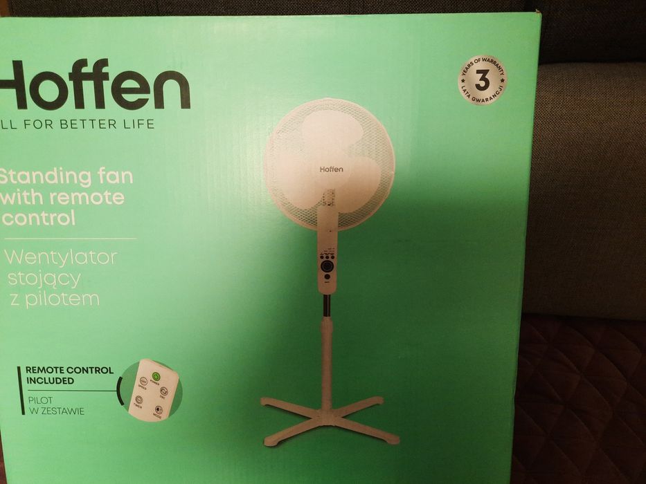 Wentylator stojący Hoffen 45 W z pilotem