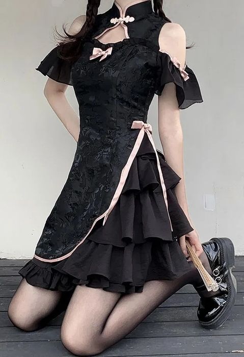 Piękna, japońska sukienka Lolita Harajuku Retro. Nowa. Rozmiar S