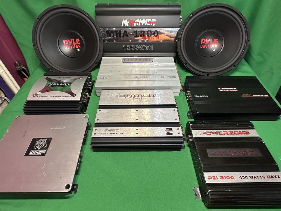 Усилитель автомобильный/сабвуфер/колонки/автозвук