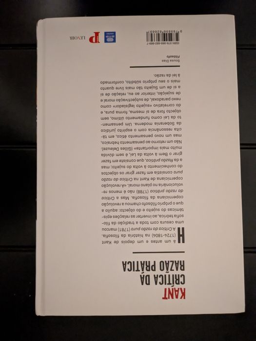 L " Critica da Razão Prática " Kant  ( Opt. Estado)