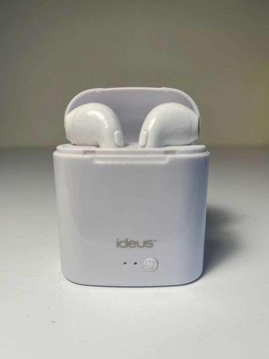 Auriculares sem fios ideus brancos bluetooth