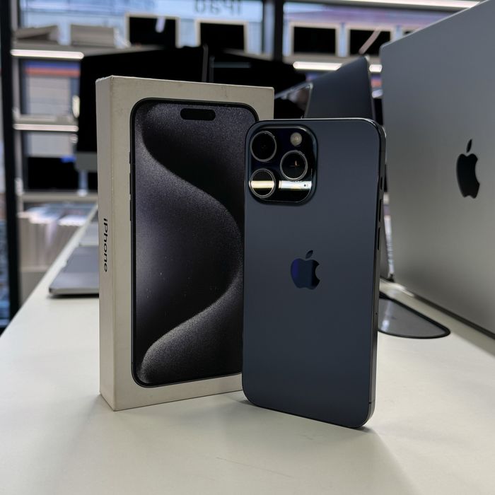 iPhone 15 Pro Max 256GB Blue Titanium • ГАРАНТІЯ • СТАН 9.3/10