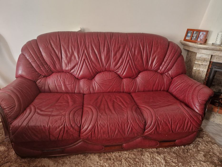 Sofás em pele genuína como novos