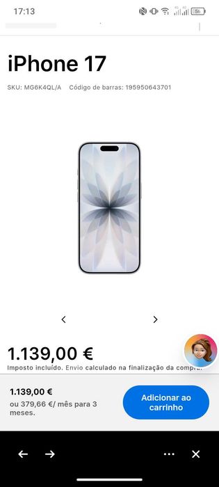 iPhone 17 Branco 256 GB