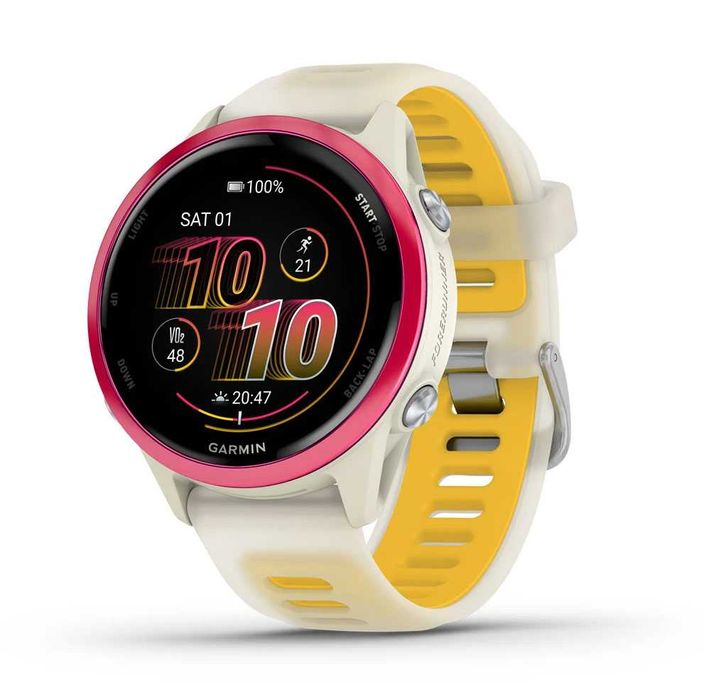 Годинник Garmin Forerunner 570 42mm Raspberry Aluminium Bone/Mango BD