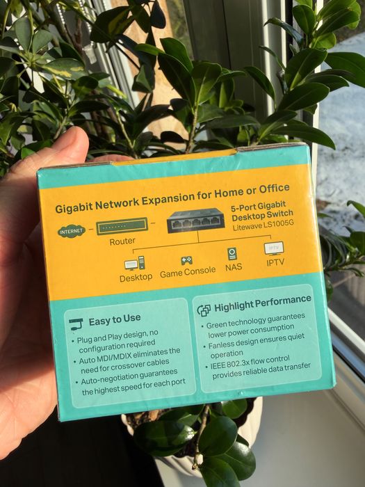 Switch TP-Link LS1005G 5x Gigabit 1000Mb/s LAN Przełącznik 10/100/1000Mb/s