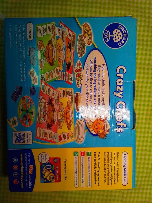 Orchard toys. Crazy chefs. Не хватает 1 элемента- карточки
