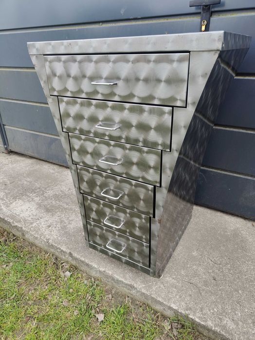 Szafka Metalowa Art Deco  6 szuflad