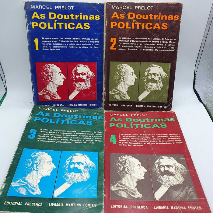 Livros - Marcel Prelot - As Doutrinas Políticas Vol. 1 a 4 - Ref-PA3