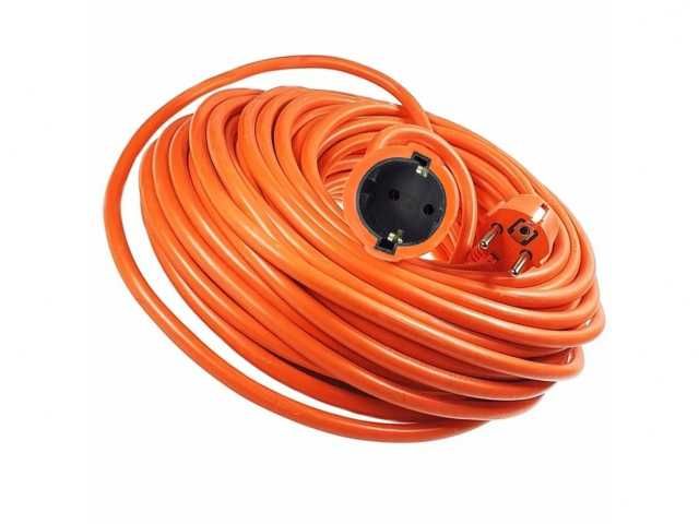 Przedłużacz ogrodowy budowlany pomarańczowy 2 x 1mm 50m