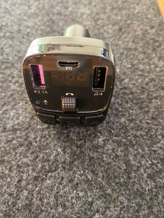 Transmiter fm- mp3 zestaw głośnomówiący 2xusb + usb c bluetooth