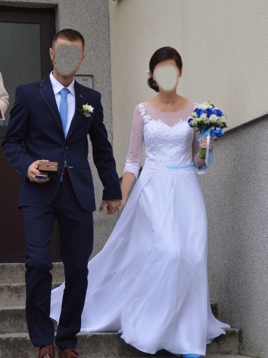 Suknia ślubna biała 36