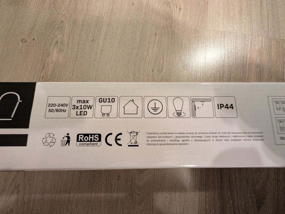 Oprawa sufitowo-ścienna. Turyn. IP44. 3xGU10