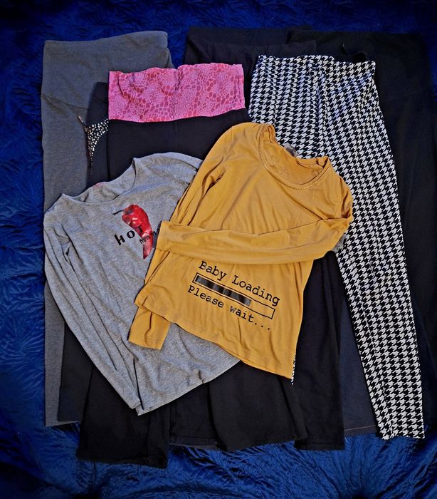 11 szt. paka ubrań ciążowych M/L