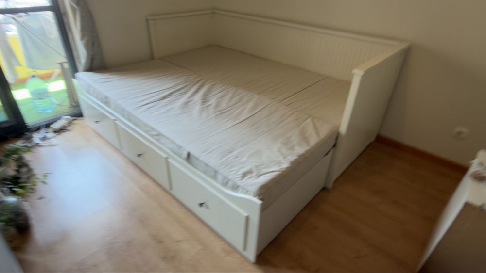Cama branca IKEA HEMNES  80x200 cm