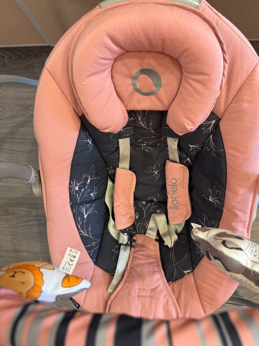 Шезлонг-качалка детская Lionelo Ruben pink