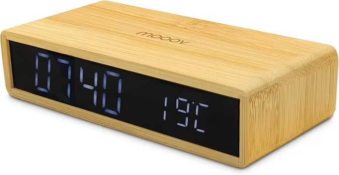 Budzik Cyfrowy LED Mooov Réveil Bamboo | Nowy