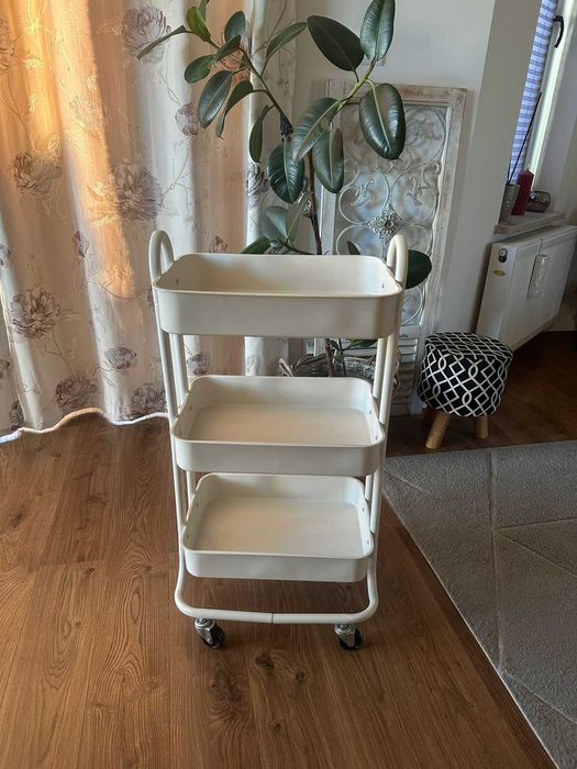 Wózek kuchenny metalowy na kółkach