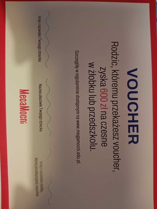 Voucher żłobek/przedszkole Mega Mocni