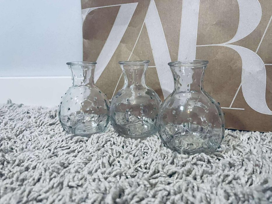 Piękne szklane wazony flakony dzbanki retro