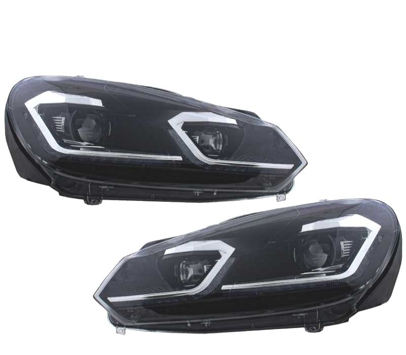 FARÓIS VOLKSWAGEN VW GOLF 6 08-13 LOOK PRATEADO GOLF 7 DINÂMICOS
