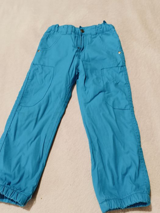 Spodnie turkus ociplane