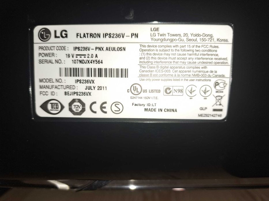 Монітор LG ips236v-pn