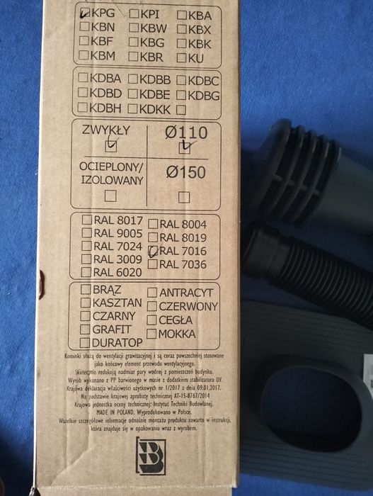 Kominek wentylacyjny Krono Plast 110/125 10szt
