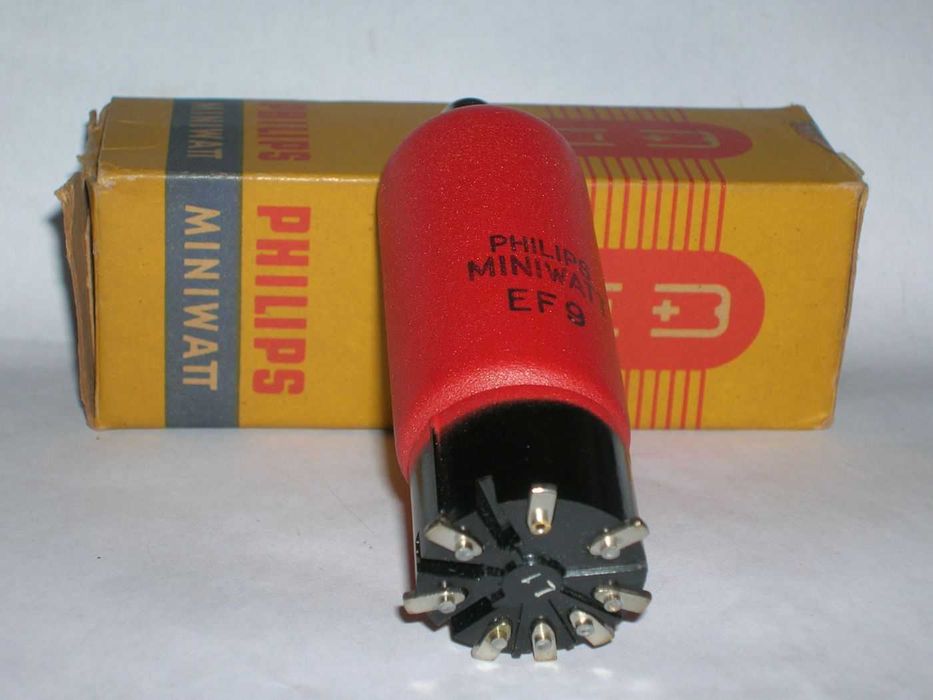 EF9 válvula electrónica Philips para rádio, nova de stock antigo.