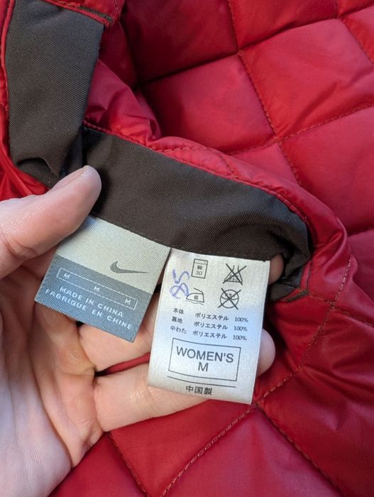Brązowa kurtka dwustronna Nike vintage reversible y2k