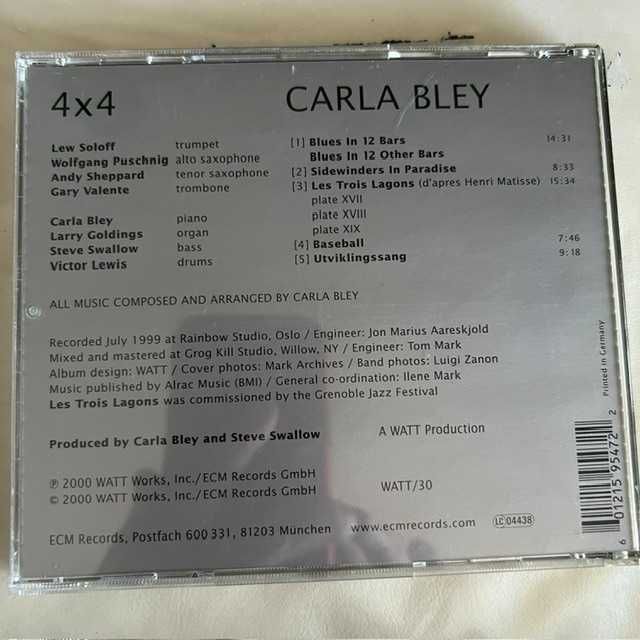 Carla Bley: 4X4 CD Jazz ECM