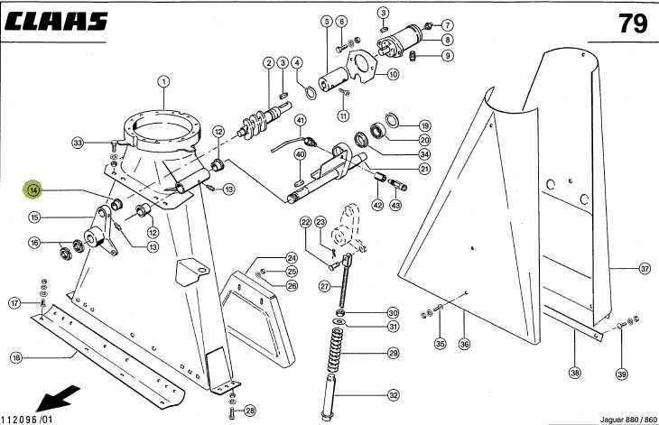 Tulejka wspornika ślimaka rury sieczkarni CLAAS JAGUAR
